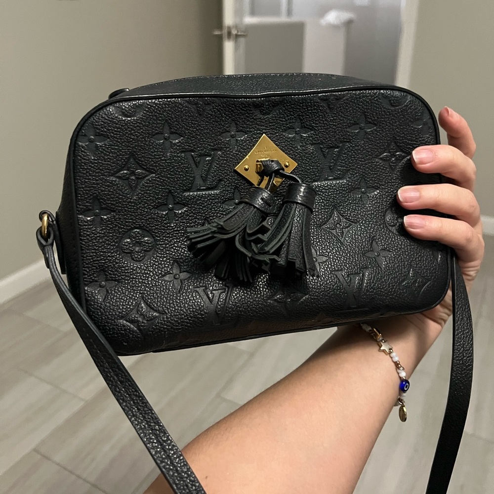 Louis Vuitton Saintonge Bag in Black Empreinte Leather